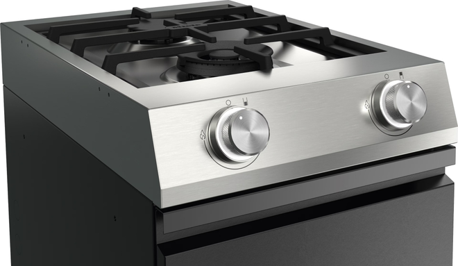 Модульная газовая варочная панель Miele Dreams – Cook S 2P с полками сталь