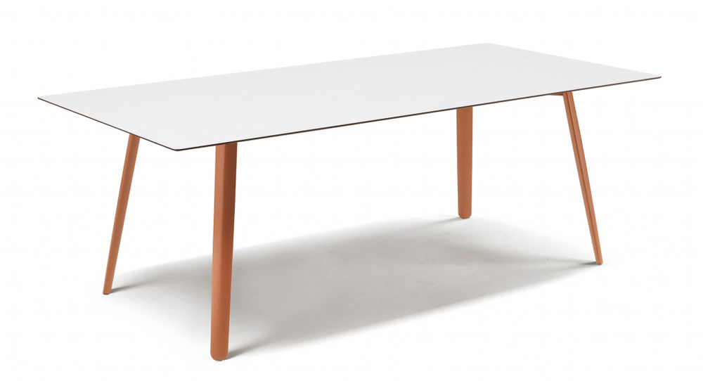 Стол ламинированный Scab Design Squid, терракотовый, белый