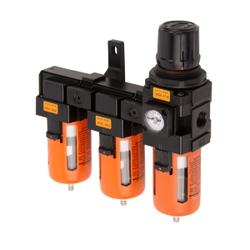 WDK-70733 Блок подготовки воздуха 3/8" трехступенчатый с влагомаслоотделителем, регулятором и маноме