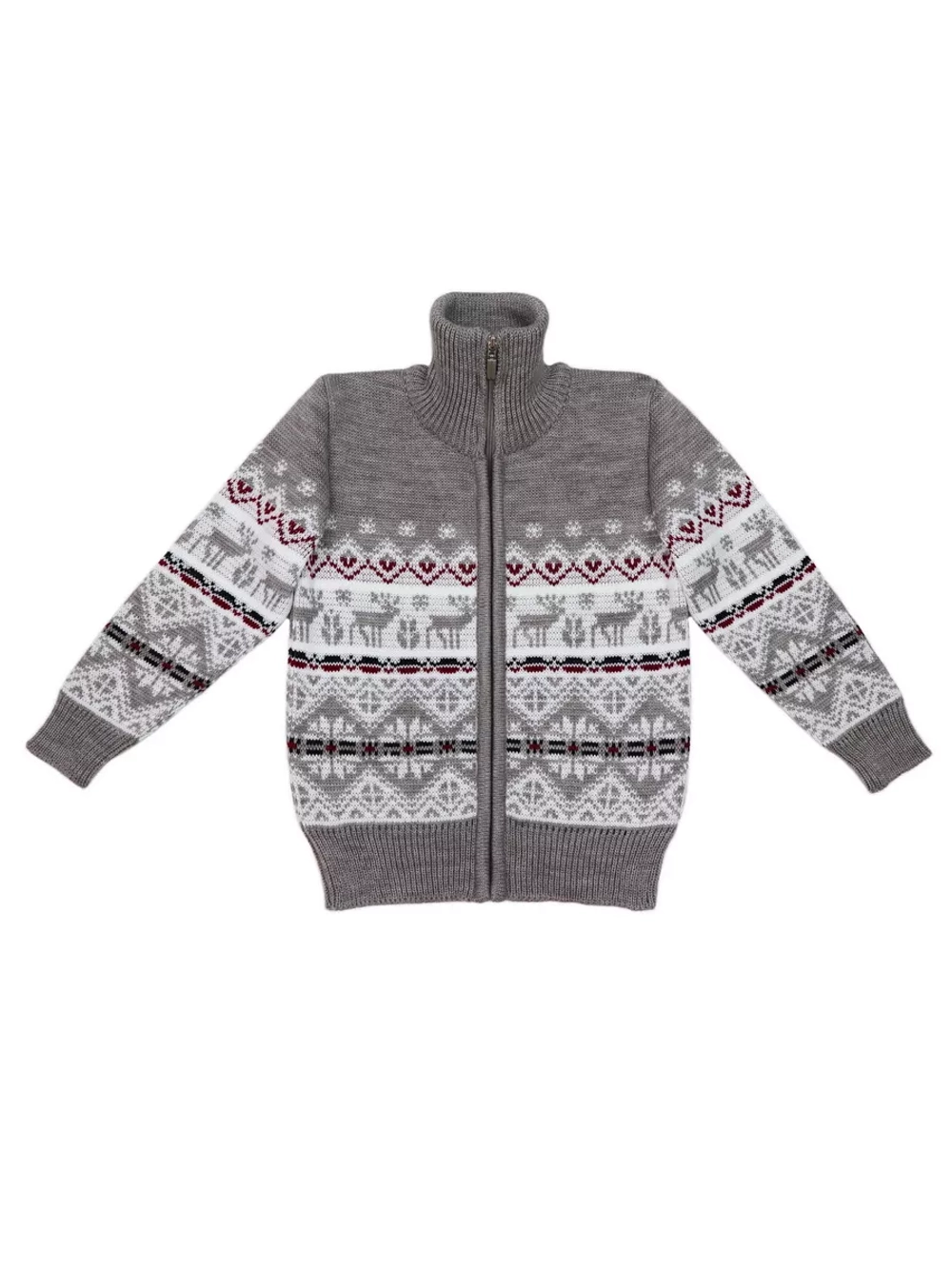 Кофта вязаная на молнии "Северное сияние"