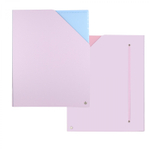 Папка архивная Alingar, 228*172 мм, пластик, 1500 мкм, на резинке с 4 файлами, розовая