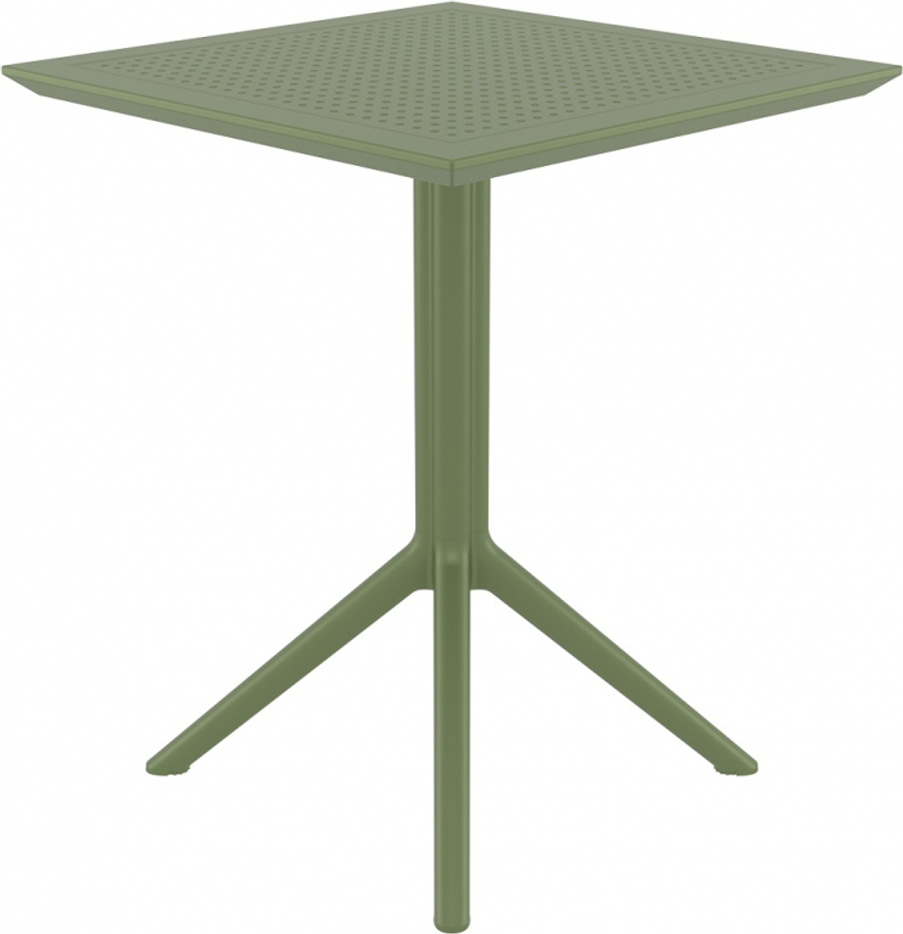 Стол пластиковый складной Siesta Contract Sky Folding Table 60, оливковый