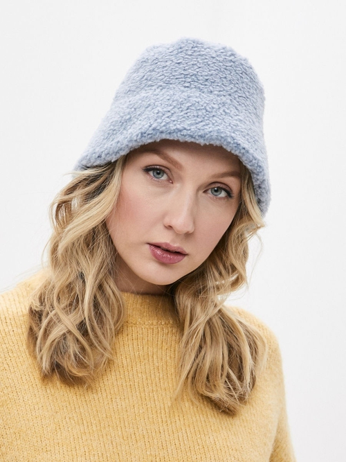 Премиальная Панама теплая из шерсти, голубая, SilverFox