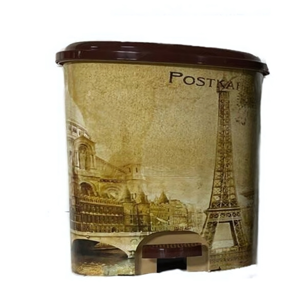 Ведро для мусора с педалью "Париж", 12л темно-коричневый