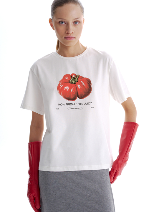 Футболка свободная "100% FRESH, 100% JUICY"