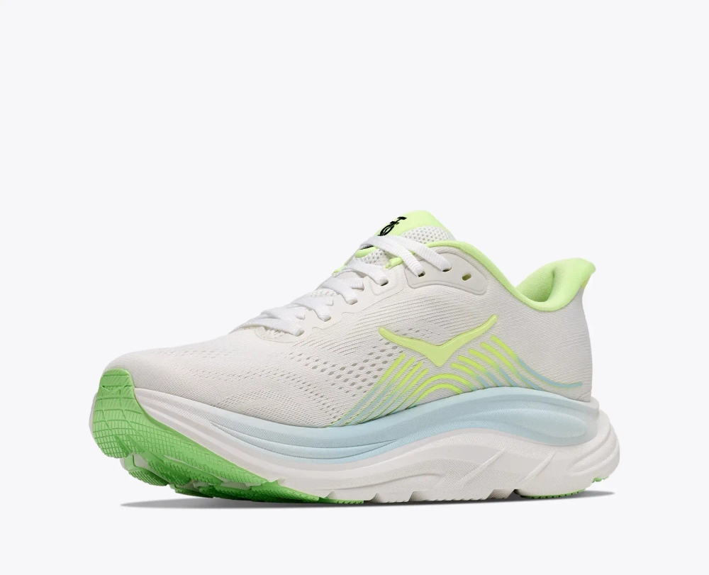 Женские кроссовки Hoka Clifton 11 - Frost / Neon Yuzu