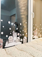 Наклейки для окон, мебели и стен РОЖДЕСТВЕНСКИЕ ДОМИКИ