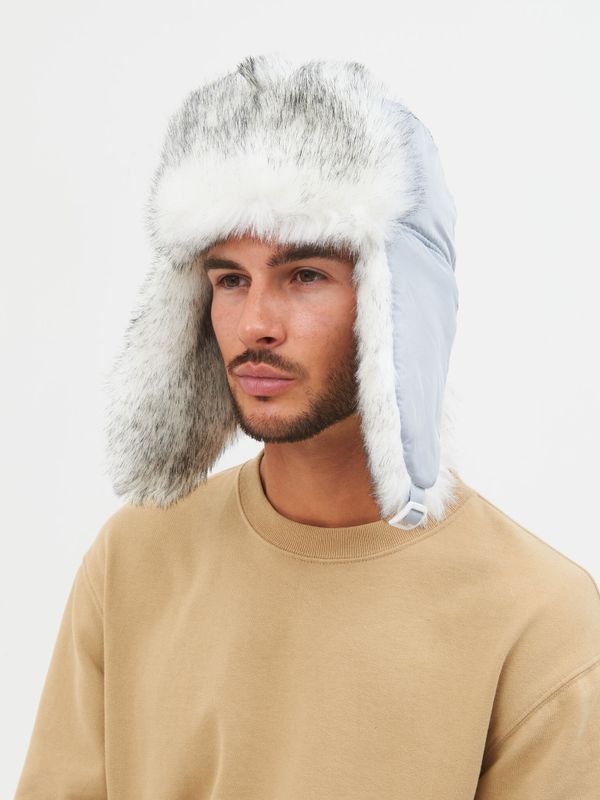 Шапка ушанка с маской Евро Волк Полярный ткань Taslan