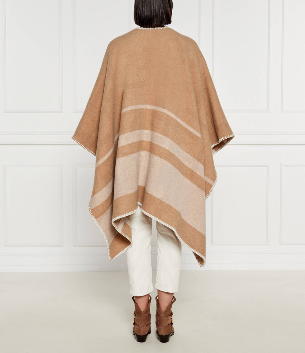 Хлопковое пончо Max Mara Leisure - коричневый(267360386)