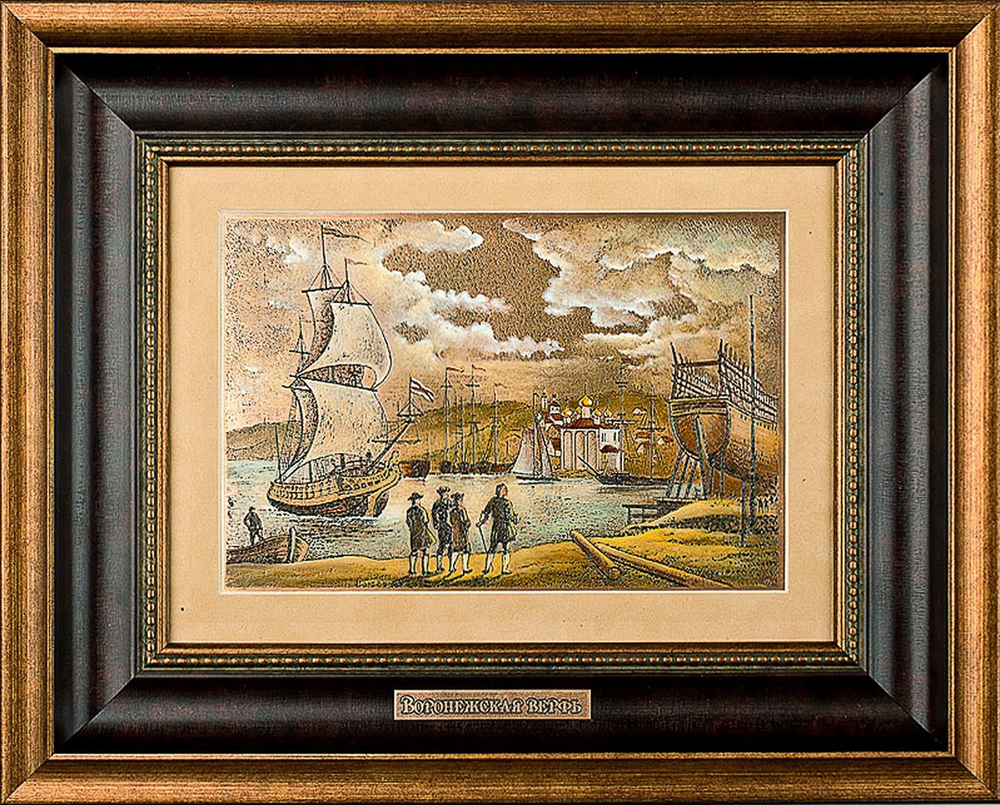 Гравюра "История Российского флота"