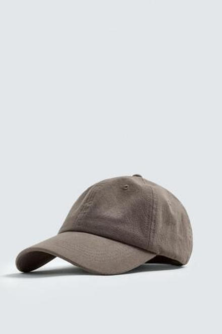 ZARA КЕПКА С ЭФФЕКТОМ ПОТЕРТОСТИ, КОРИЧНЕВЫЙ