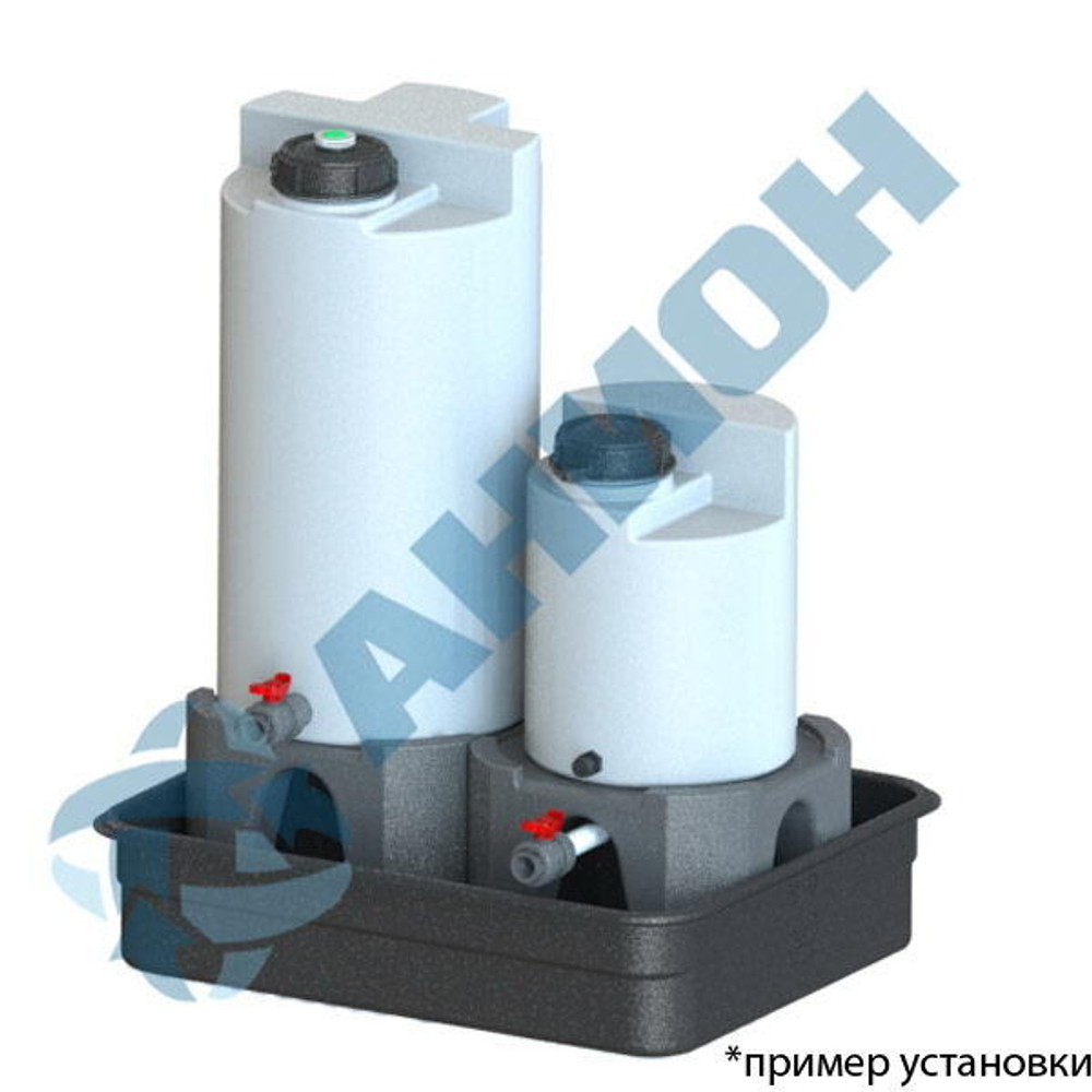 Пластиковый поддон для дозировочных контейнеров дк60, дк100, дк200 Анион горизонтальный (1200x1000x270см;черный) - арт.559451