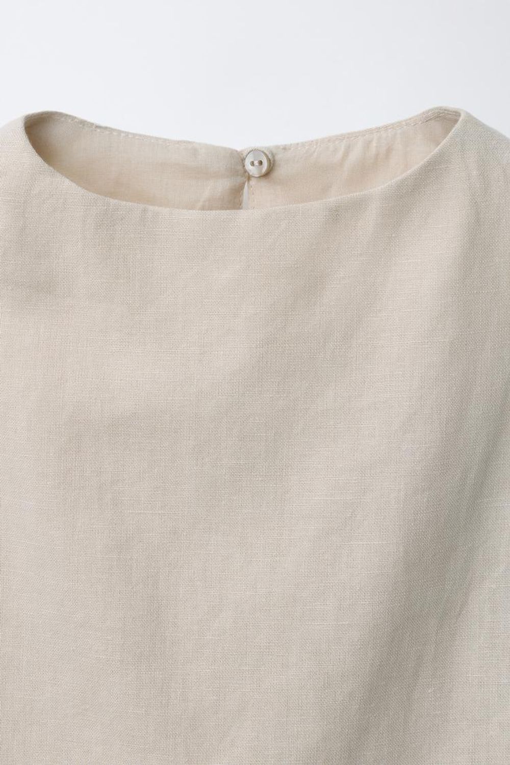 ZARA ТОП АСИММЕТРИЧНОГО КРОЯ, БЕЖЕВЫЙ