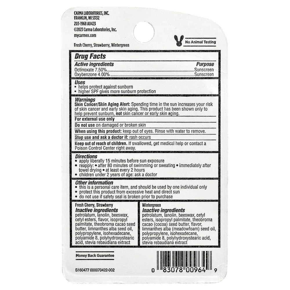 Carmex, Daily Care®, увлажняющий бальзам для губ, SPF 15, ассорти вкусов, 3 шт. по 10 г (0,35 унции)
