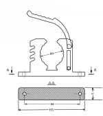 Крепеж универсальный, 55-70 продольный (Черный)