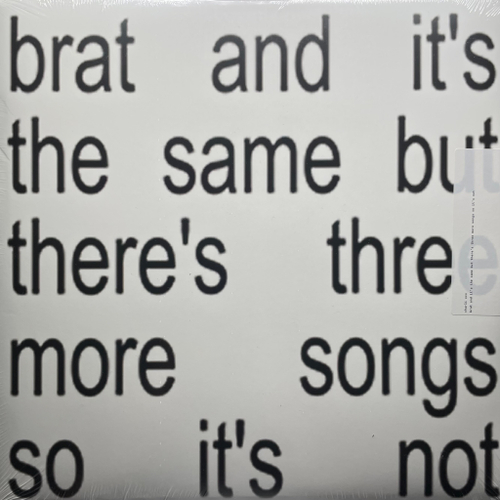 Charli XCX ‎– Brat And It's The Same But There's Three More Songs So It's Not 2LP (Европа 2024г.) White
