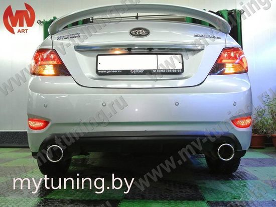 Спойлер высокий для Hyundai Solaris