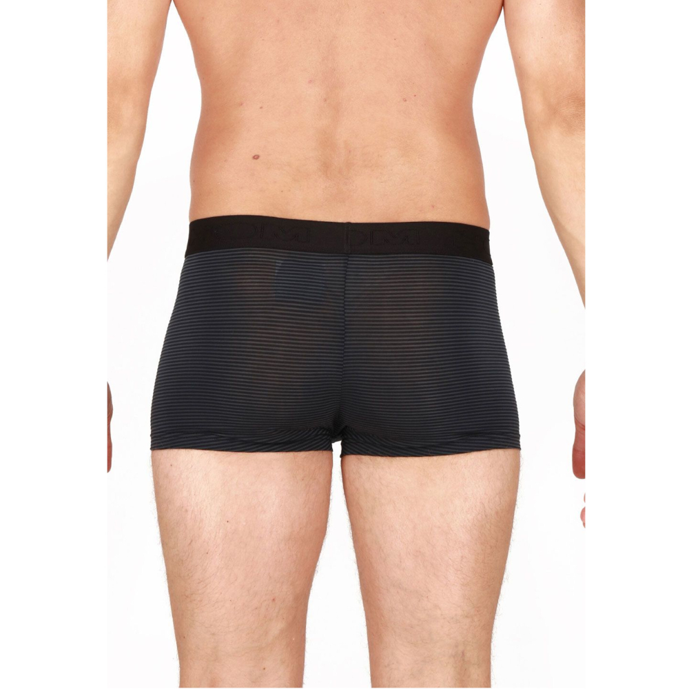 Мужские трусы боксеры черные в полоску HOM SIMON Boxer Briefs HO1 359850_400004