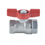 Кран шаровой латунь хром R251D Ду 20 Ру42 ВР бабочка красная Giacomini R251X004