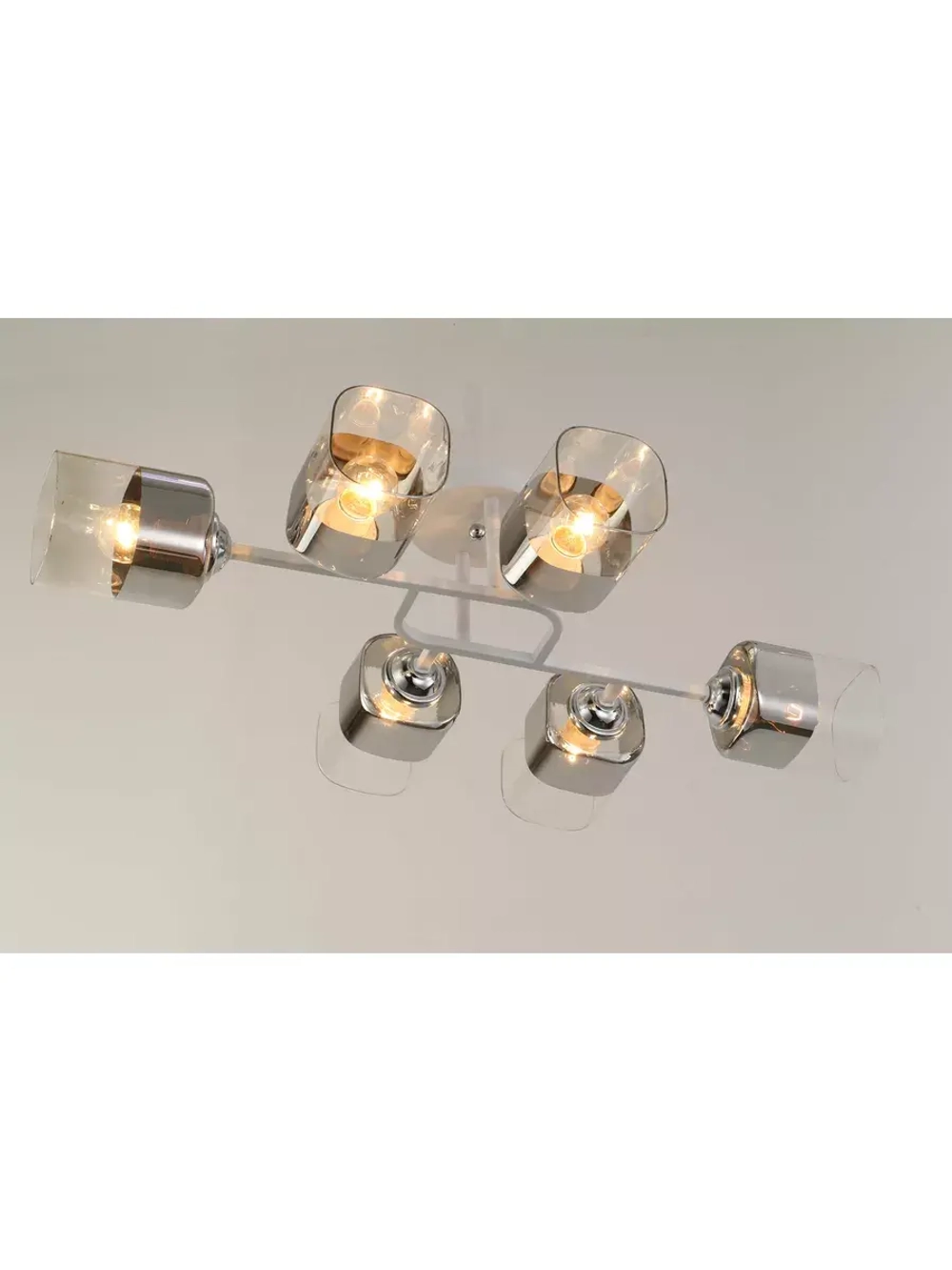 Люстра потолочная E27*6*60W белый, хром