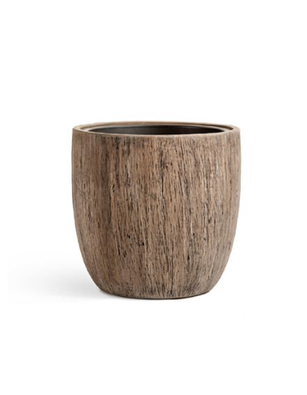 Кашпо TREEZ Effectory - серия Wood - Округлый конус - Светлый дуб