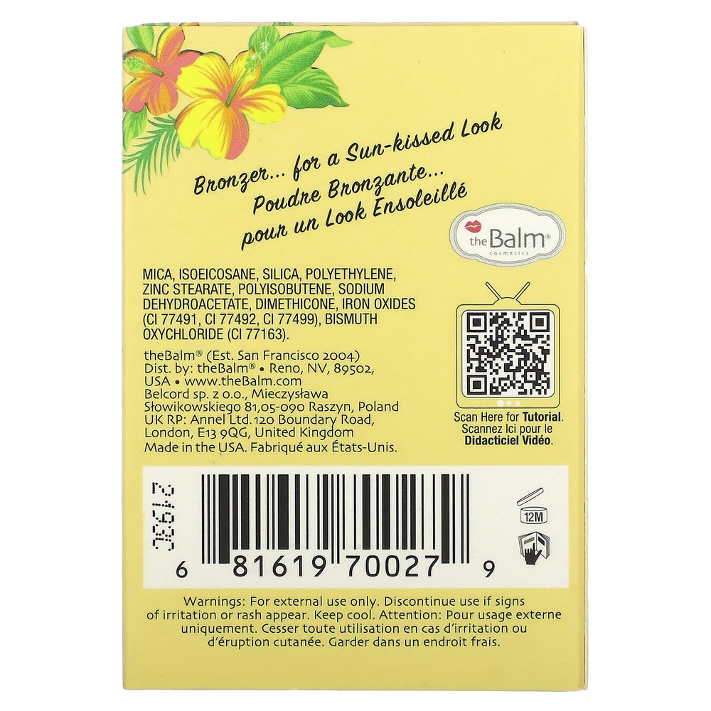 theBalm Cosmetics, Bahama Mama, бронзер, 7,08 г (0,25 унции)