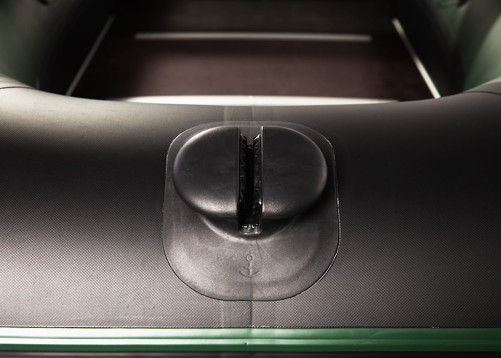 YACHTMAN-320 СК INTERCEPTER (Яхтман) зеленый-черный (лодка ПВХ под мотор с усилением)