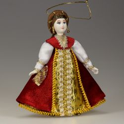 Ёлочная игрушка кукла Дама