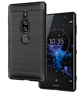 Чехол на Sony Xperia XZ2 Premium цвет Black (черный), серия Carbon от Caseport