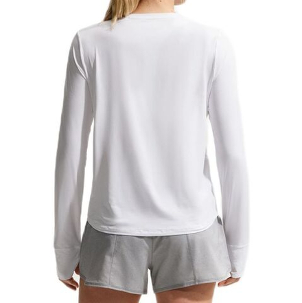 Женская теннисная футболка   Nike One Classic Dri-Fit Long-Sleeve - white/black
