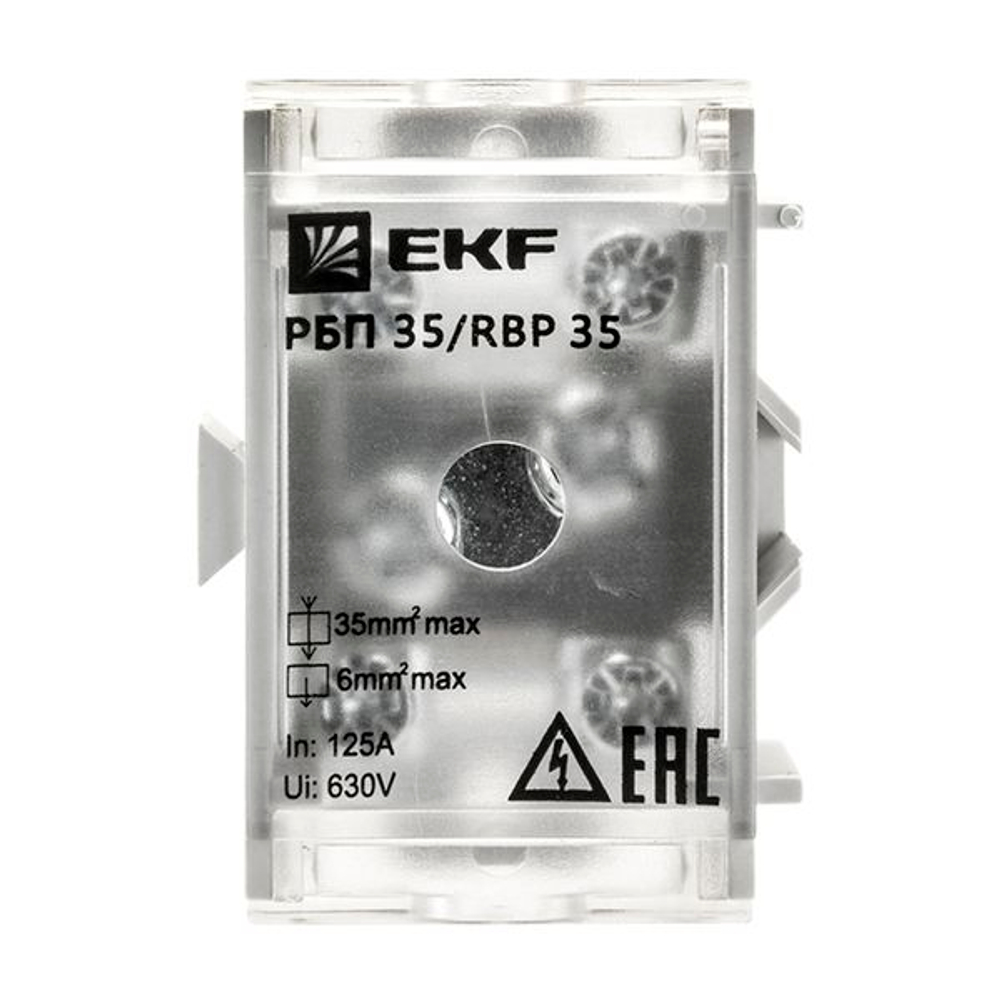 Распределительный блок проходной РБП 35 (1x35-4x6 мм2) 125/50А EKF PROxima