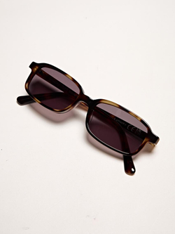 Massimo Dutti Маленькие солнцезащитные очки прямоугольной формы, коричневый