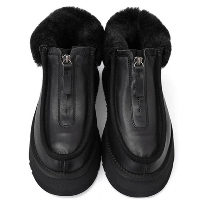 UGG Funkette Platform Boots Leather Black