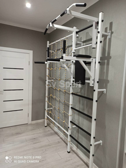 Монтаж шведской стенки Sv Sport с канатным лазом в пеноблочные, газоблочные стены