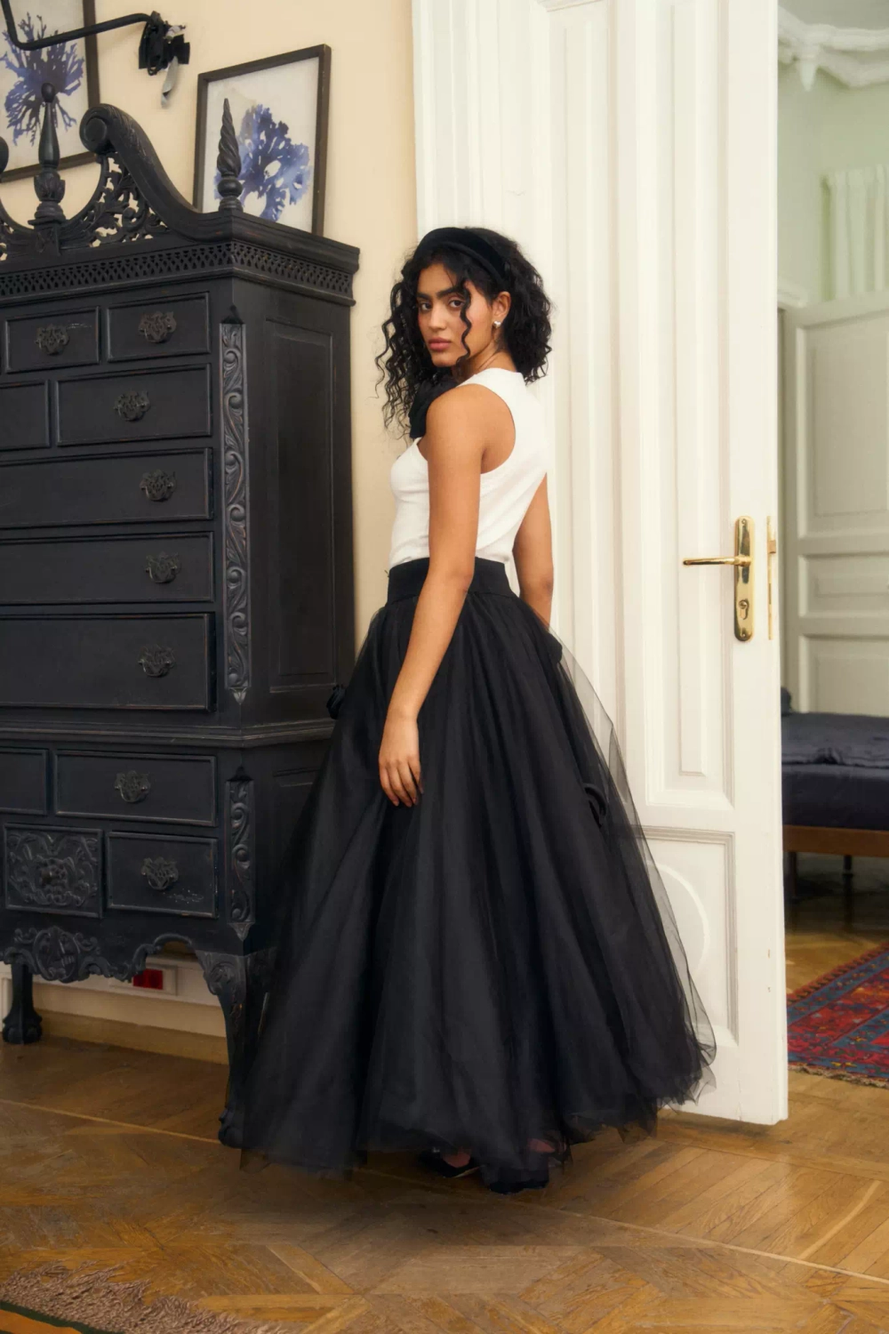 Топ-майка с розой