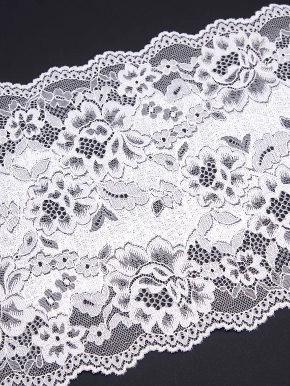 03-208 Кружево эластичное 22 см, айвори 004