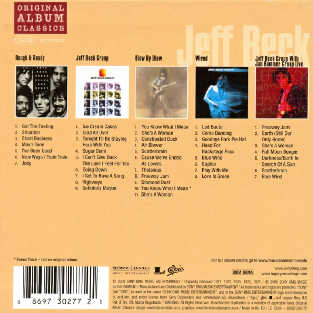 Jeff Beck / Original Album Classics (5CD)