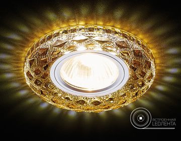 Точечный светодиодный светильник S288 BK хром/агат MR16+3W Ambrella