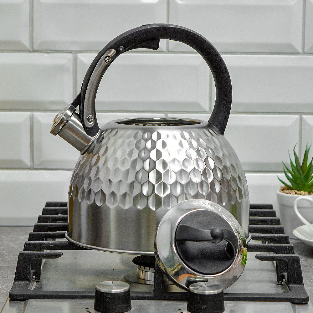 Чайник 3л нерж со свистком "Backman", индукция, BM-0721