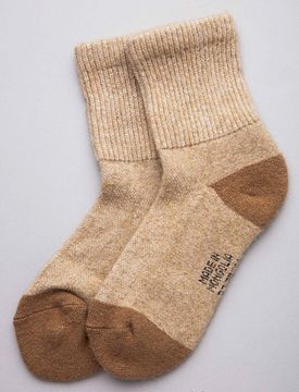 Носки из  монгольской шерсти Рыжие