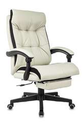 Кресло руководителя Бюрократ CH-824MSG-BF слоновая кость эко.кожа/ткань пластик