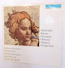 Винтажная виниловая пластинка Ludwig van Beethoven, Бетховен Emil Gilels, Cleveland Orchester, George Szell Konzert Fur Klavier Und Orchester Nr. 4 G dur Op. 58 (GDR 1972)