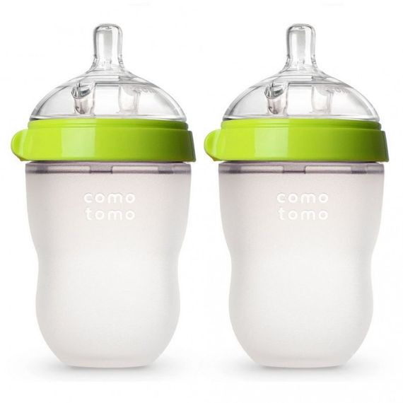 Набор из 2 бутылочек для кормления Comotomo Natural Feel Baby Bottle 250 мл Зеленый