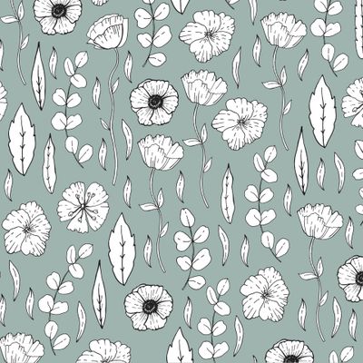 Графический цветочный паттерн