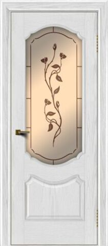 Межкомнатная дверь ЛайнДор Богема ДО Маки 38 Ясень белый