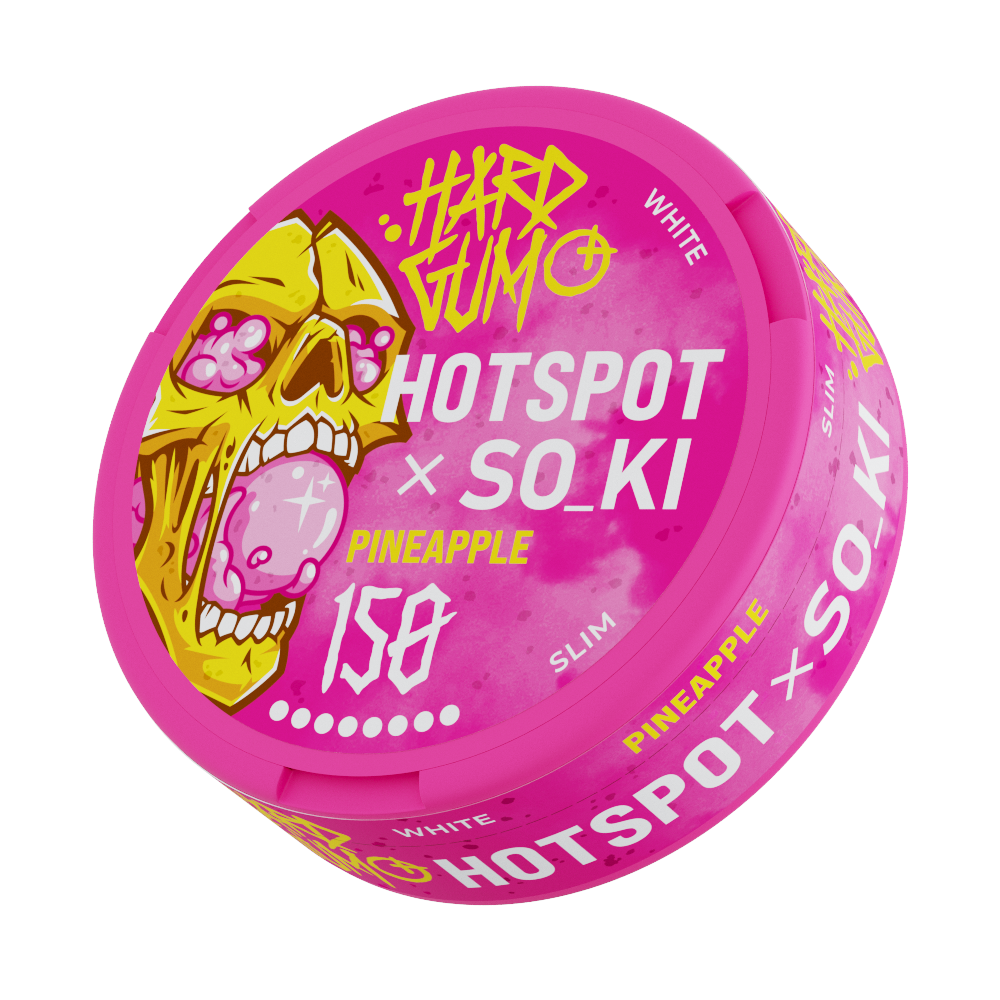 СНЮС HOTSPOT x SO_KI HARD GUM PINEAPPLE (150МГ) - АНАНАСОВАЯ ЖВАЧКА
