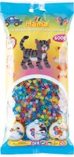 Hama Бусинки для термомозаики MIDI прозрачные с блестками, 6000 шт. (205-54)