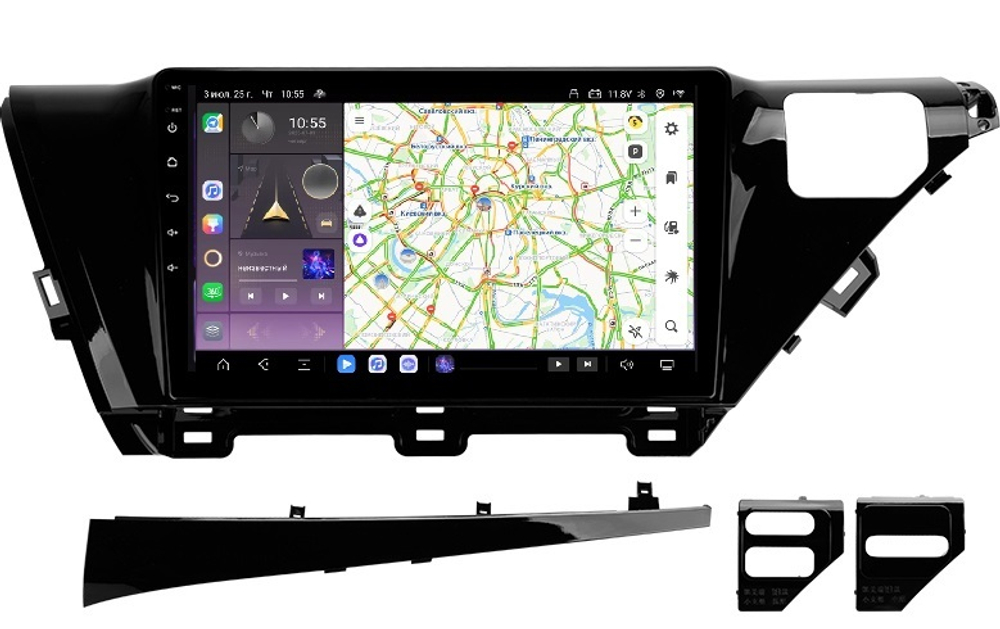 Магнитола для Toyota Camry 70 2017-2020 (без JBL) - Carmedia OL-1695 QLed, Android 13, TS20, CarPlay, SIM-слот