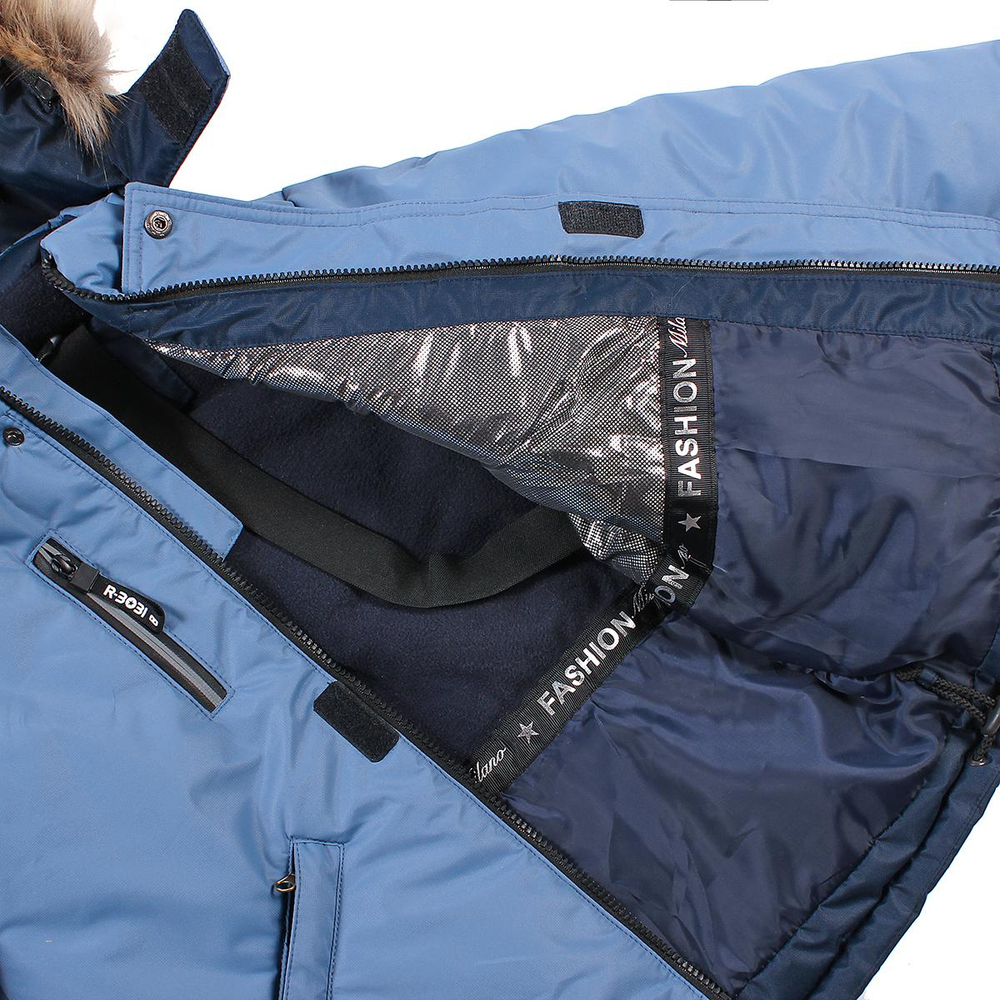 Комплект зимний д/мальчика р.134, джинса (Rusland) А 22-22