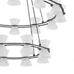 8341/70L LEDIO LN черный/прозрачный металл/акрил Люстра подвесная LED 70W 3000K 220V VINORA